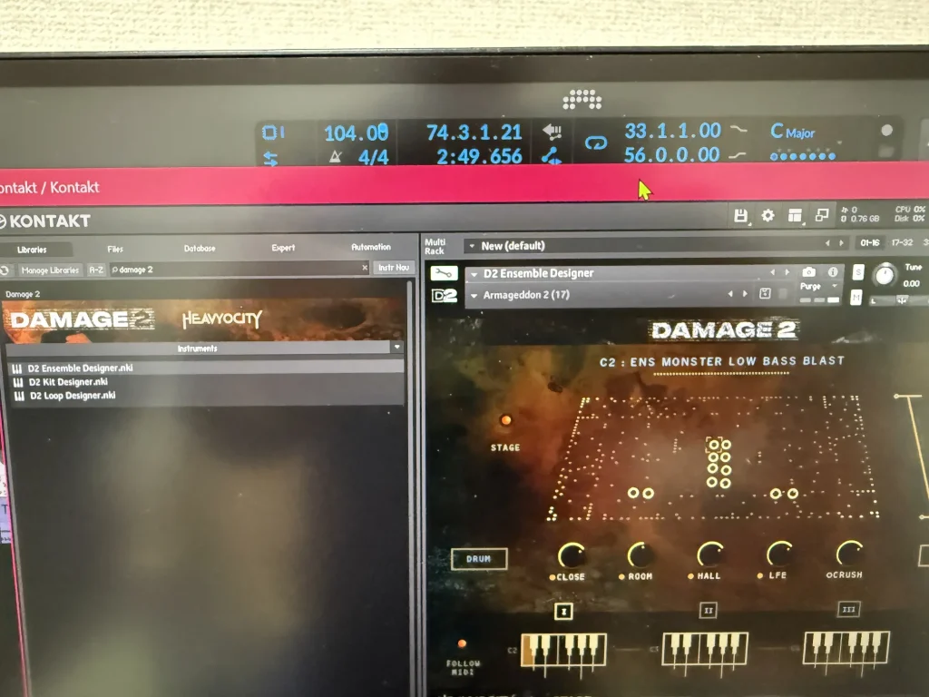 Heavyocity Damage 2 使ってみた
