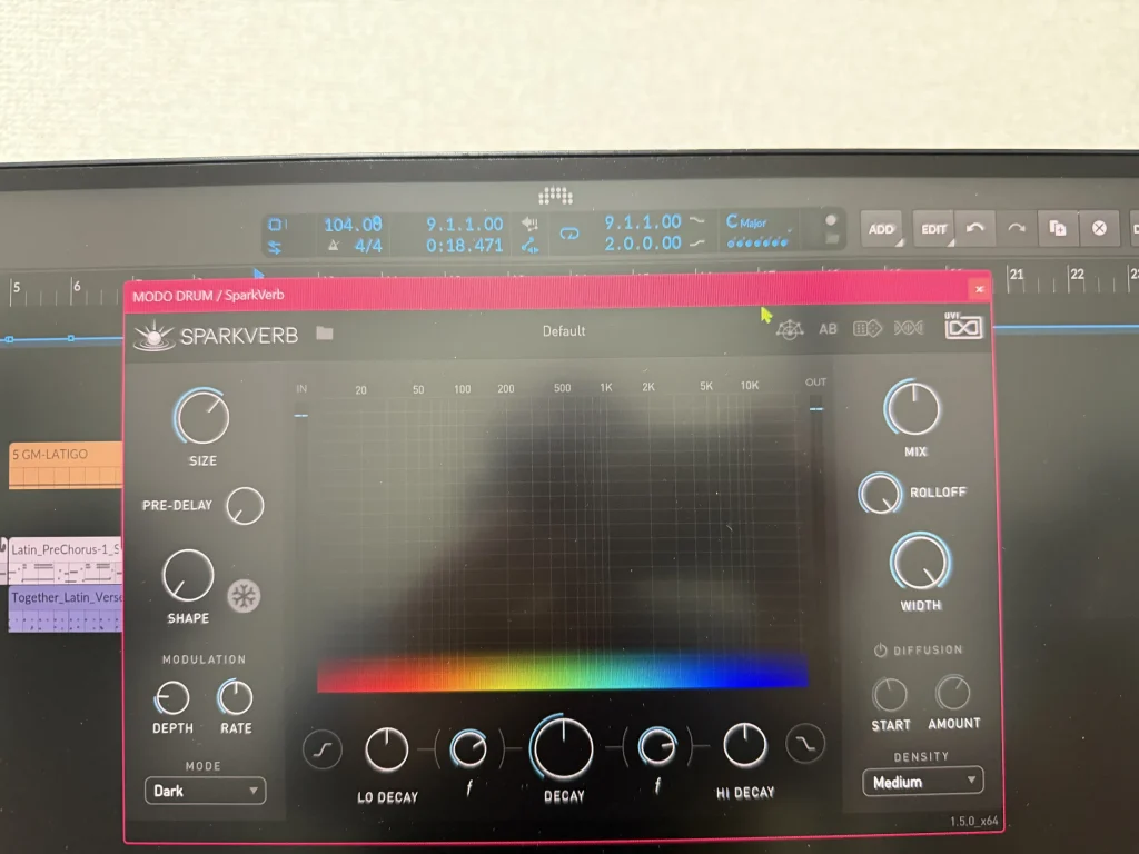 UVI Sparkverb 使ってみた